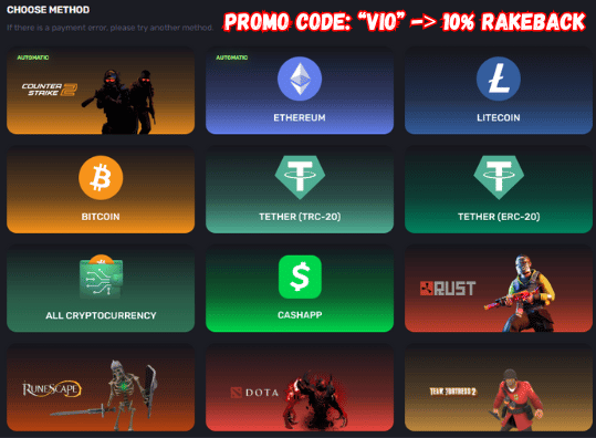 Skinrave Deposit Methods and Promo Code